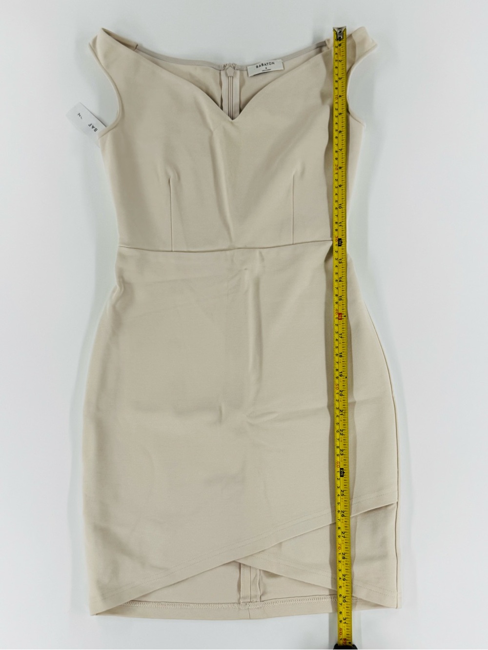 Babaton Sz 2 Dress Sleeveless ONYX Mini Off Shoulder Bodycon Classic Minimalist - Picture 11 of 13